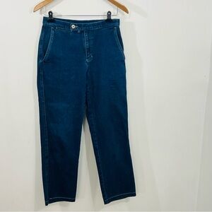 Liz Claiborne Lizwear Cotton Asymmetrical Button High Rise Jeans 100% Cotton